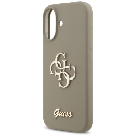 Etui Guess Silicone Big 4G Script na iPhone 17 - brązowe