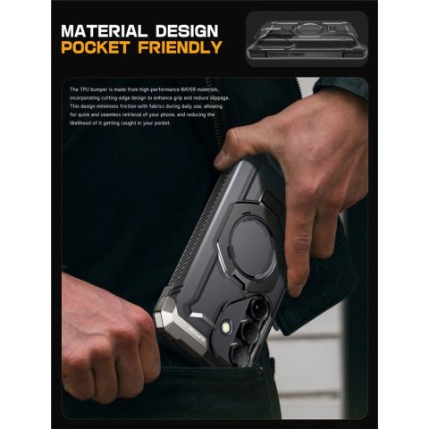 Etui Supcase UB Grip Mag MagSafe na Samsung Galaxy S25 FE - czarne