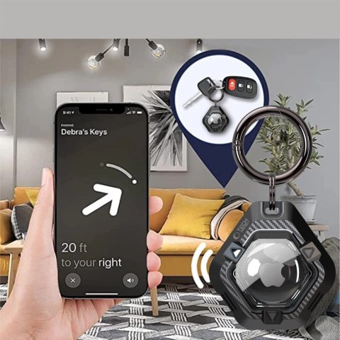 Etui Tech-Protect Defense na Apple AirTag 1 / 2 - czarne