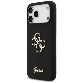 Etui Guess Silicone Big 4G Script na iPhone 17 Pro Max - czarne