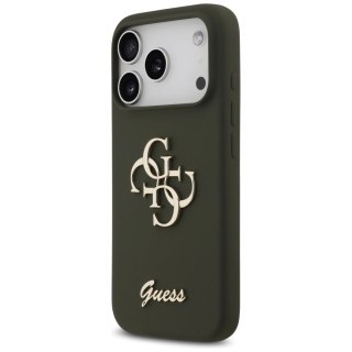 Etui Guess Silicone Big 4G Script na iPhone 17 Pro Max - zielone