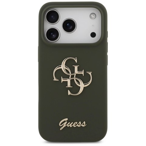 Etui Guess Silicone Big 4G Script na iPhone 17 Pro Max - zielone