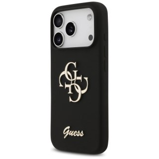 Etui Guess Silicone Big 4G Script na iPhone 17 Pro - czarne