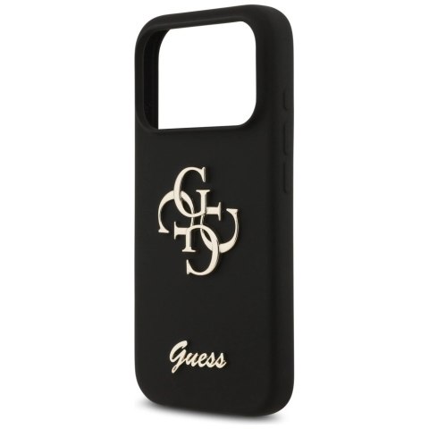Etui Guess Silicone Big 4G Script na iPhone 17 Pro - czarne