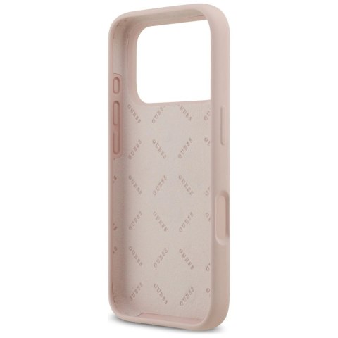 Etui Guess Silicone Big 4G Script na iPhone 17 Pro - różowe