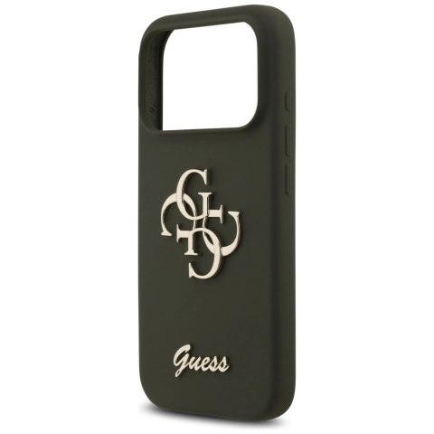 Etui Guess Silicone Big 4G Script na iPhone 17 Pro - zielone