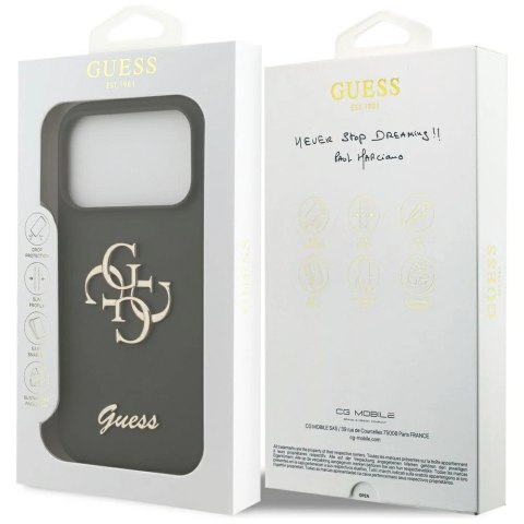 Etui Guess Silicone Big 4G Script na iPhone 17 Pro - zielone