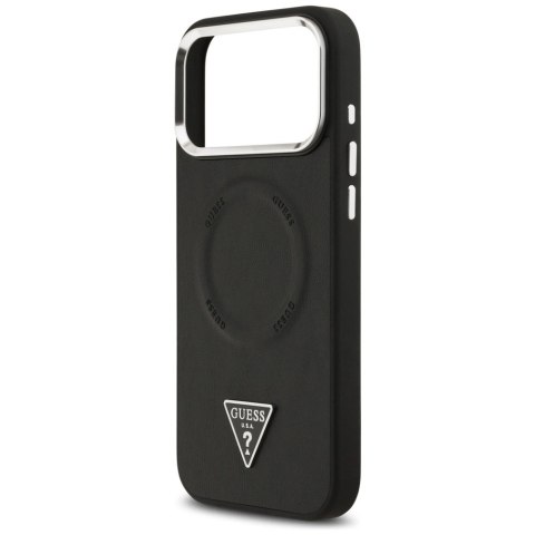 Etui Guess Triangle Logo MagSafe na iPhone 17 Pro - czarne