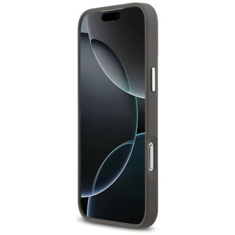 Etui Karl Lagerfeld FW Grained Karl & Choupette Heads Pins & Logo na iPhone 17 Pro Max - szare