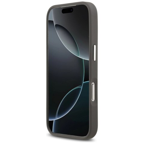 Etui Karl Lagerfeld FW Grained Karl & Choupette Heads Pins & Logo na iPhone 17 Pro - szare