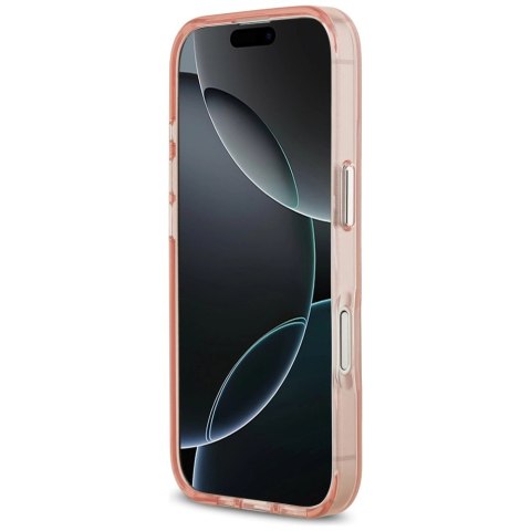 Etui Karl Lagerfeld IML Aquarelle Choupette & Logo MagSafe na iPhone 17 - różowe