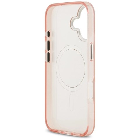 Etui Karl Lagerfeld IML Aquarelle Choupette & Logo MagSafe na iPhone 17 - różowe