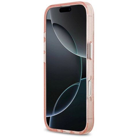 Etui Karl Lagerfeld IML Glitter Karl & Choupette Heads Logo MagSafe na iPhone 17 - różowe