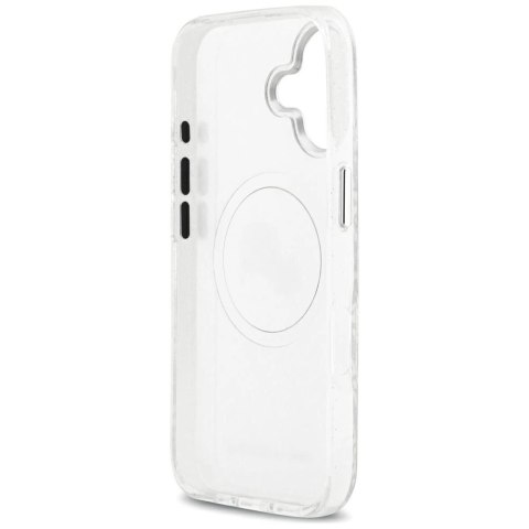 Etui Karl Lagerfeld IML Glitter Karl & Choupette Heads Logo MagSafe na iPhone 17 - szare