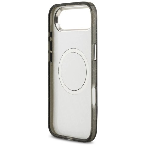 Etui Karl Lagerfeld IML Glitter Karl & Choupette Heads Logo MagSafe na iPhone Air - czarne