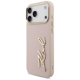 Etui Karl Lagerfeld Karl Script Logo na iPhone 17 Pro Max - różowe