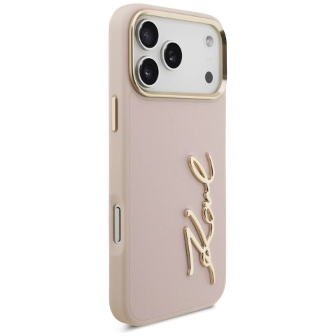 Etui Karl Lagerfeld Karl Script Logo na iPhone 17 Pro Max - różowe