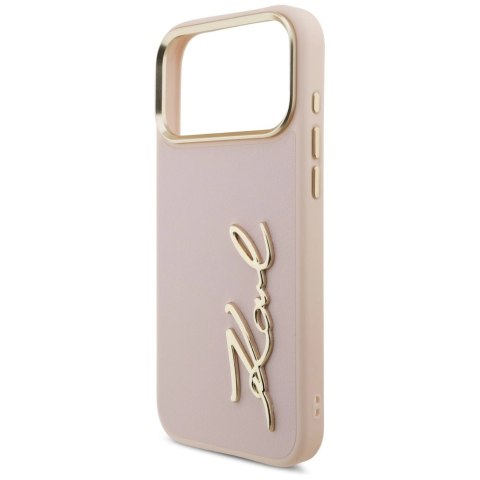 Etui Karl Lagerfeld Karl Script Logo na iPhone 17 Pro Max - różowe