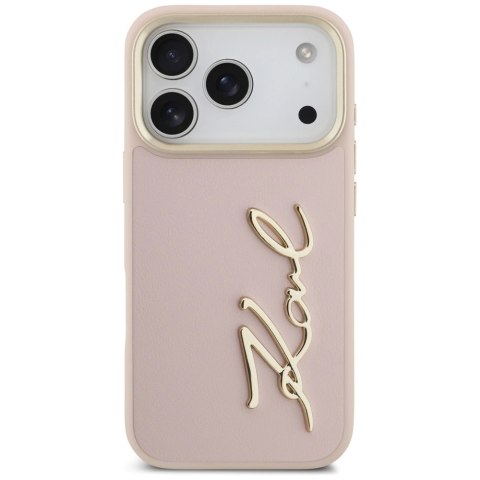 Etui Karl Lagerfeld Karl Script Logo na iPhone 17 Pro - różowe