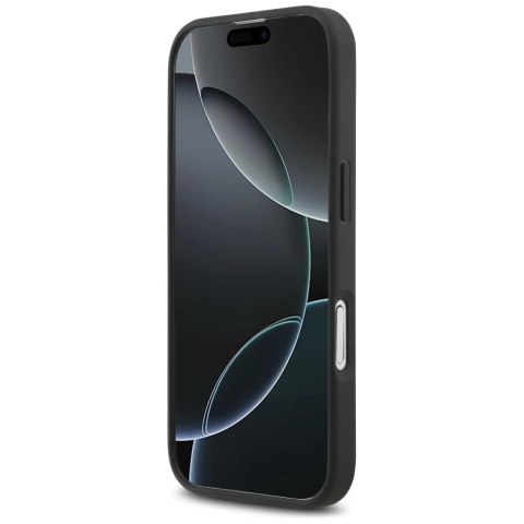 Etui Mercedes Leather Star Pattern Stripes MagSafe na iPhone 17 - czarne