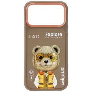 Etui Nimmy Cool&Cute 2.0 Bear na iPhone 17 Pro Max - beżowe
