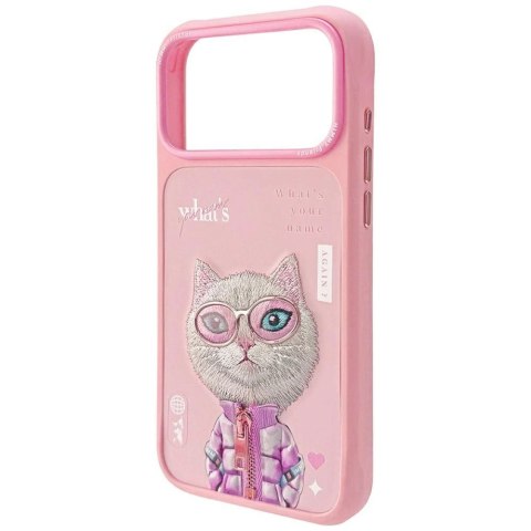 Etui Nimmy Cool&Cute 2.0 Cat na iPhone 17 Pro - różowe