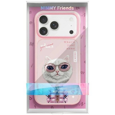 Etui Nimmy Cool&Cute 2.0 Cat na iPhone 17 Pro - różowe