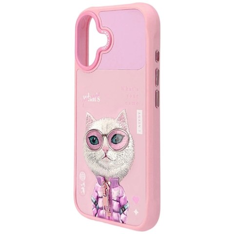 Etui Nimmy Cool&Cute 2.0 Cat na iPhone 17 -różowe