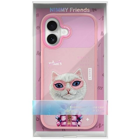 Etui Nimmy Cool&Cute 2.0 Cat na iPhone 17 -różowe