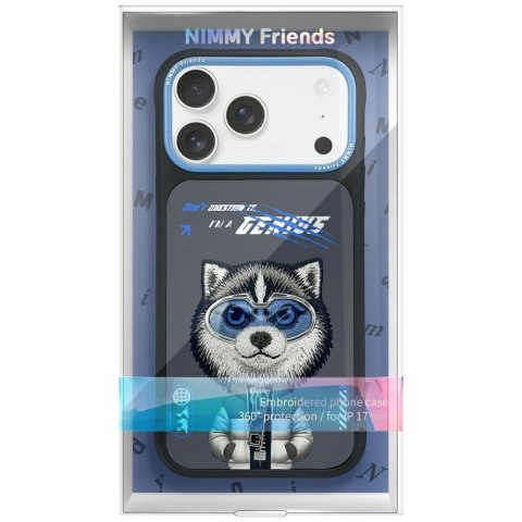 Etui Nimmy Cool&Cute 2.0 Wolf na iPhone 17 Pro - czarne
