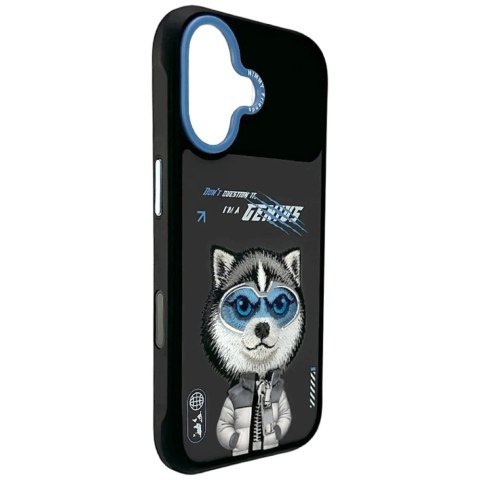 Etui Nimmy Cool&Cute 2.0 Wolf na iPhone 17 - czarne