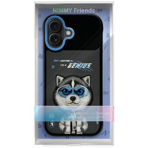 Etui Nimmy Cool&Cute 2.0 Wolf na iPhone 17 - czarne