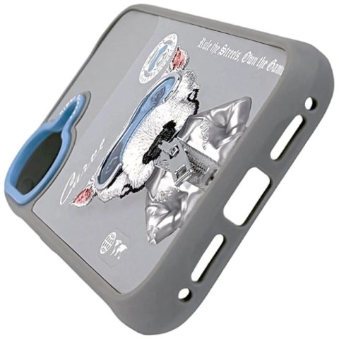 Etui Nimmy Cool&Cute 2.0 nag na iPhone 17 - szare