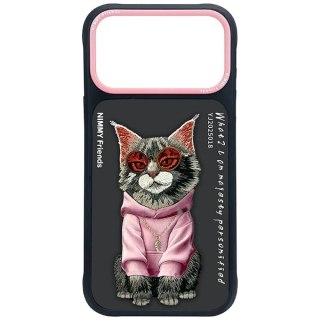 Etui Nimmy Glasses Cool Cat na iPhone 17 Pro Max - czarne