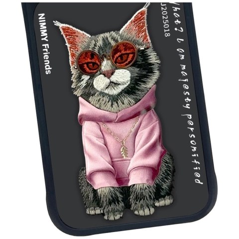 Etui Nimmy Glasses Cool Cat na iPhone 17 Pro Max - czarne