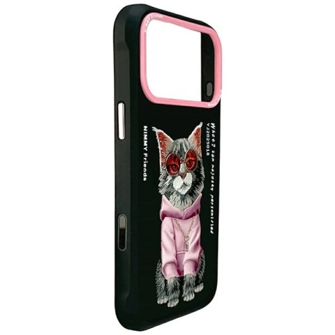 Etui Nimmy Glasses Cool Cat na iPhone 17 Pro Max - czarne