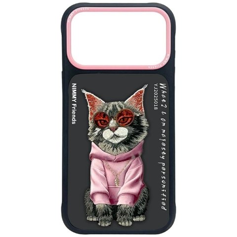 Etui Nimmy Glasses Cool Cat na iPhone 17 Pro - czarne