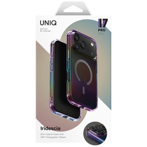 Etui UNIQ Iridescia na iPhone 17 Pro Magclick Charging - wielokolorowe