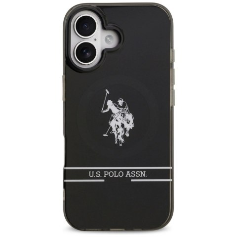 Etui US Polo DH and Bottom Stripe Logo MagSafe na iPhone 17 - czarne