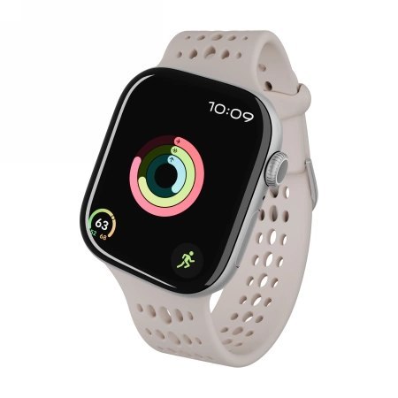 Pasek Decoded Silicone Ares O Band na Apple Watch 40 / 41 / 42 mm - beżowy