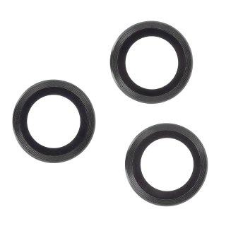 Zestaw szkieł na aparat do iPhone 15 Pro / 15 Pro Max czarna ramka (3 sztuki)