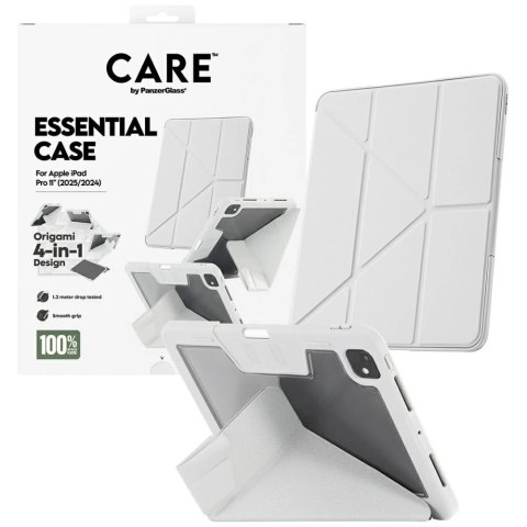 Etui Care by PanzerGlass Y fold do iPad Pro 11" 2025 / 2024 - jasnoszare