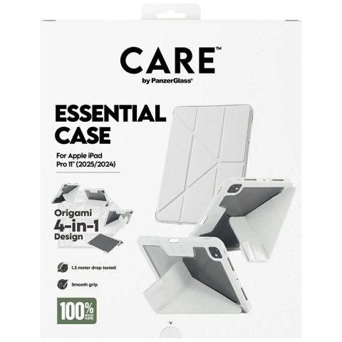 Etui Care by PanzerGlass Y fold do iPad Pro 11" 2025 / 2024 - jasnoszare
