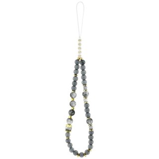 Etui Guess IML Flowers Pearl Strap MagSafe do iPhone 17 Pro Max - czarne