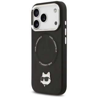 Etui Karl Lagerfeld Choupette Pin MagSafe do iPhone 17 Pro Max - czarne