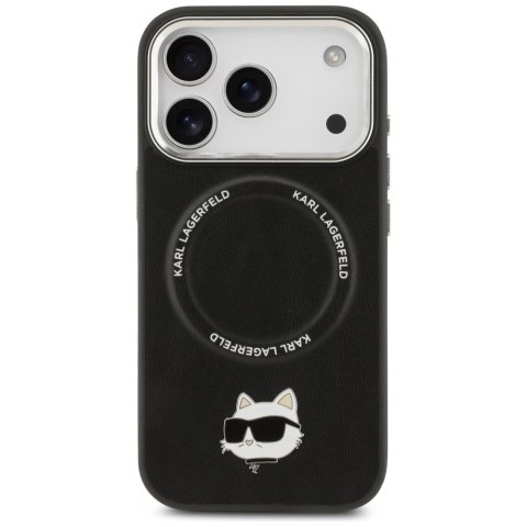 Etui Karl Lagerfeld Choupette Pin MagSafe do iPhone 17 Pro Max - czarne