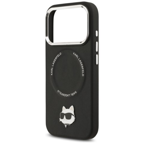 Etui Karl Lagerfeld Choupette Pin MagSafe do iPhone 17 Pro Max - czarne