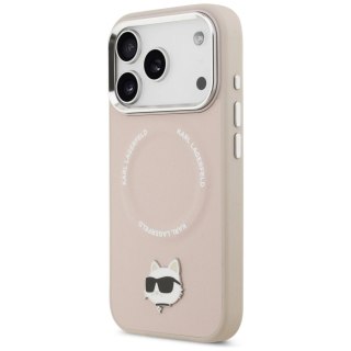 Etui Karl Lagerfeld Choupette Pin MagSafe do iPhone 17 Pro Max - różowe