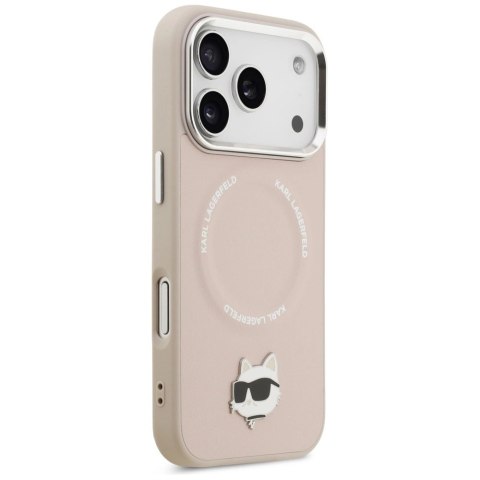 Etui Karl Lagerfeld Choupette Pin MagSafe do iPhone 17 Pro Max - różowe