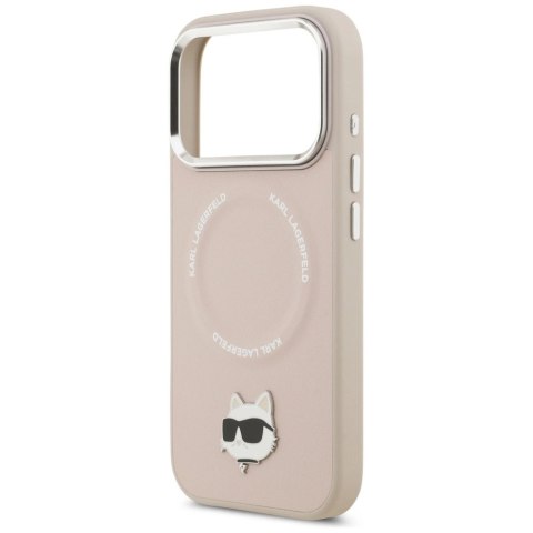Etui Karl Lagerfeld Choupette Pin MagSafe do iPhone 17 Pro Max - różowe
